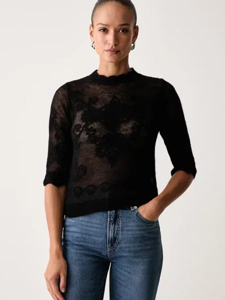 Twinset pulover pentru femei cu amestec de lână negru