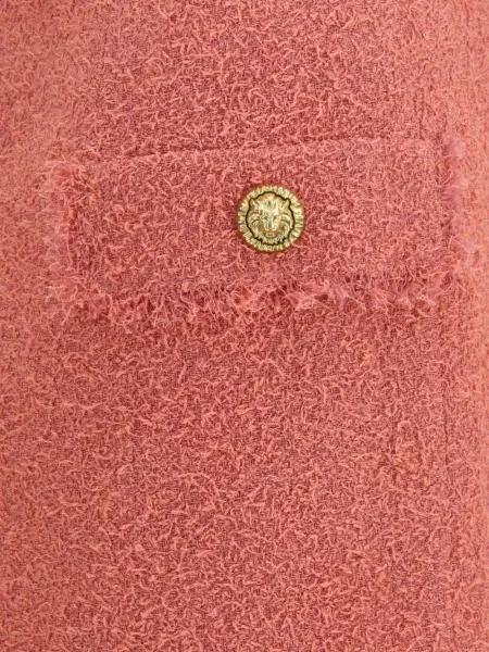 Fusta mini Balmain din tweed roz