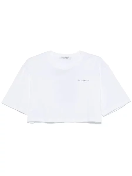 Tricou Philosophy Di Lorenzo Serafini cu imagine alb