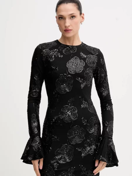 Rotate rochie mini mulată negru