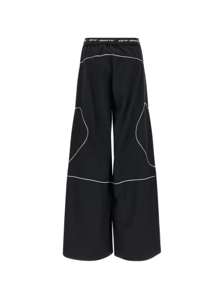 Pantaloni Off-white alergare alb