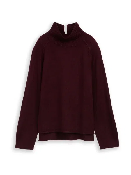 TOM TAILOR Pulover burgundy roșu