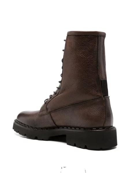 Botine Eleventy cu șireturi din piele maro