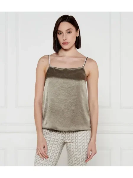 Top Marc Cain din satin kaki