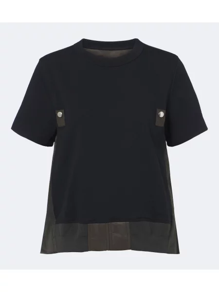 Tricou Sacai din jerseu albastru