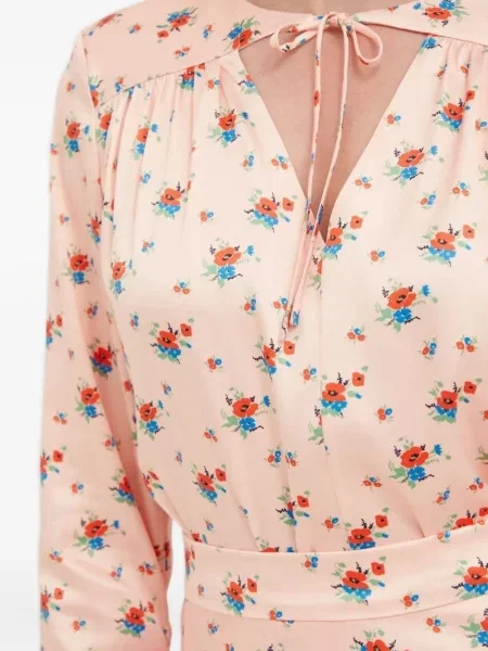 Top Notes Du Nord cu model floral cu imagine roz