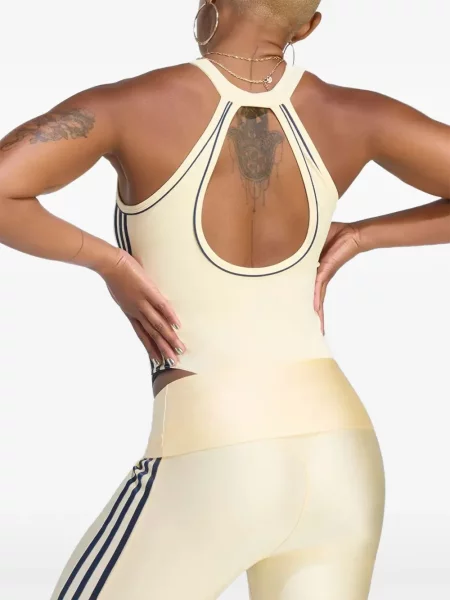 Trčanje remenčić hlače Adidas s cvjetnim printom smeđa