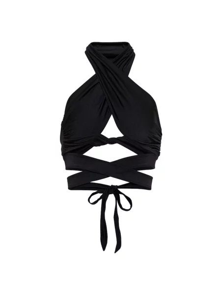 Bikini Tropic Of C w tropikalny nadruk z dekoltem halter czarny