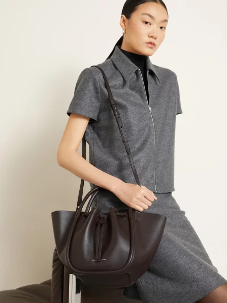 Proenza Schouler Kabelka Přes Rameno tmavě / stříbrná hnědá