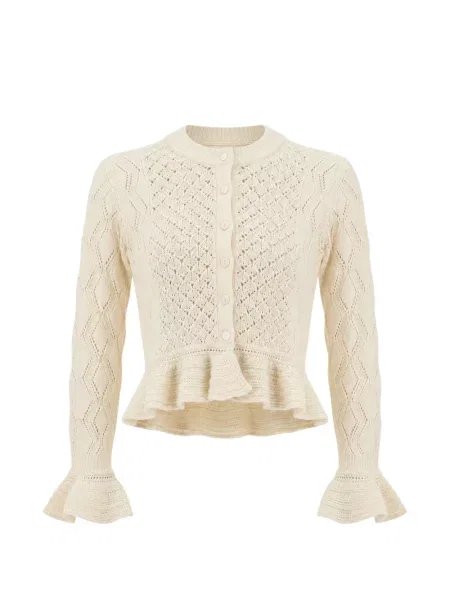 Cardigan Chloé tricotate cu volane
