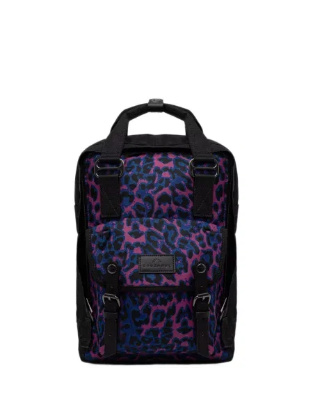 Rucsac Doughnut cu imagine cu model leopard cu cataramă negru
