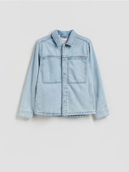 Reserved Denimová košeľa comfort fit modrá
