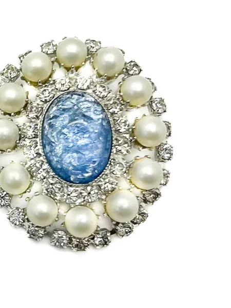 Обеци Jennifer Gibson Jewellery с перли сребристо