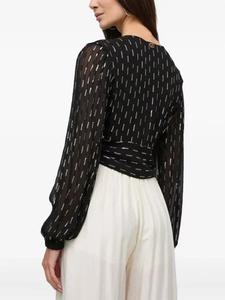 Bluză Twinset cu legături negru