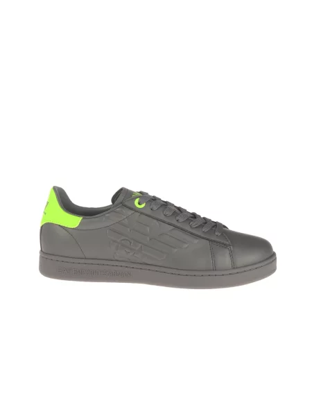 Sneakersy Emporio Armani Ea7 skórzane z logo szare