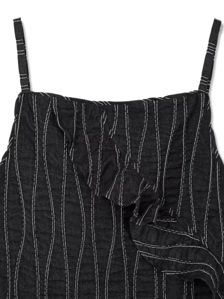 Rochie maxi Tomboy cu volane negru