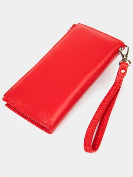Кожаный кошелек St Leather Accessories красный