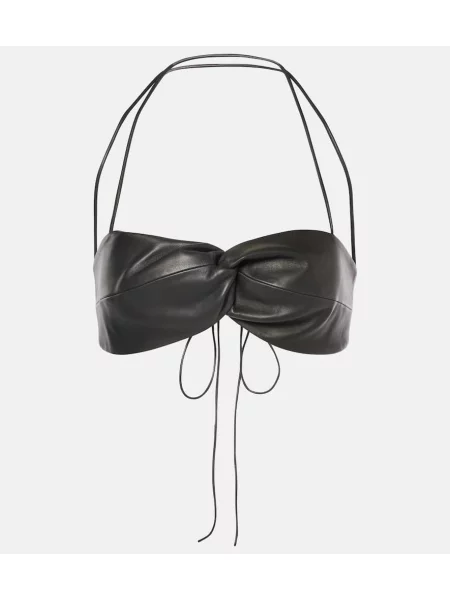 Top The Sei skórzany czarny