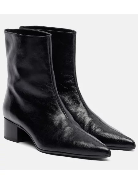 Cizme scurte Khaite din piele negru