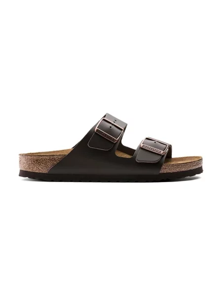 Kožené šľapky Birkenstock hnedá