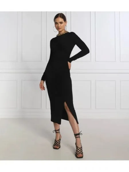 Pinko Rochie ALVA cu adaos de lână negru