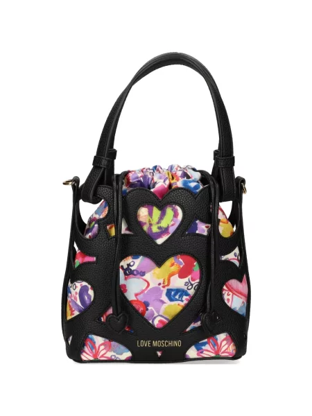 Shopperka Love Moschino w serca czarna