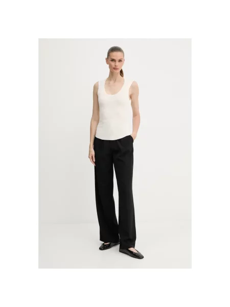 Dzianinowy top Twinset beżowy