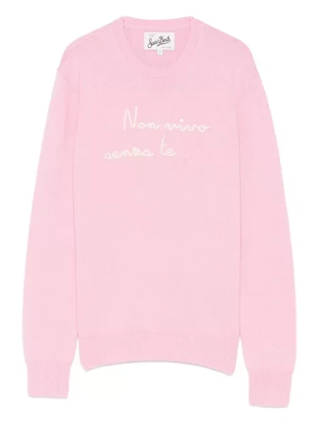 Pulover Mc2 Saint Barth cu broderie roz