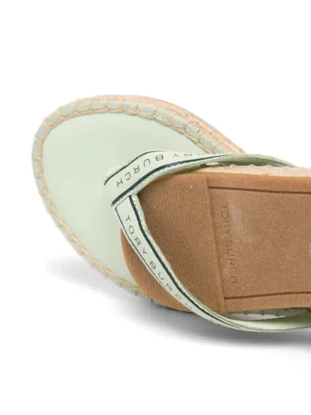 Espadrile Tory Burch cu autograf verde