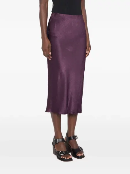 Fustă Dixie din satin violet