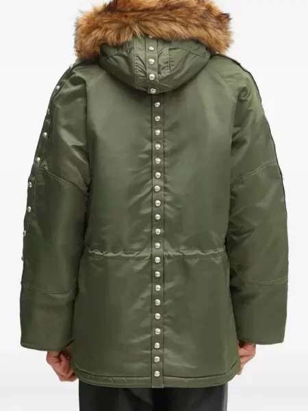 Geacă Alpha Industries cu glugă verde