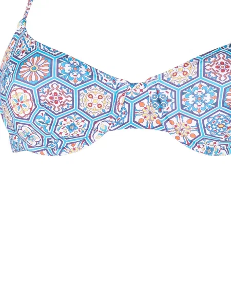 Bikini Solid & Striped w paski niebieski