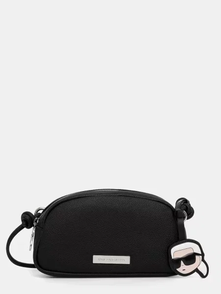 Karl Lagerfeld geantă crossbody pentru femei cu imitație de piele IKON negru