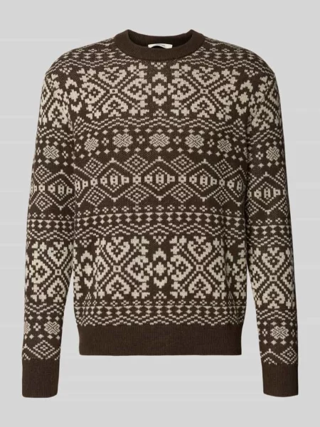 Sweter o kroju regular fit z dzianiny z mieszanki wełny model ‘HOLGER’ Selected Homme