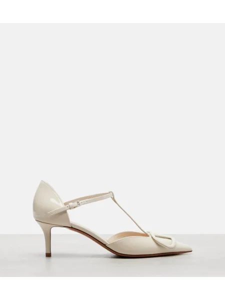 Pantofi cu toc Valentino Garavani din piele de lac alb