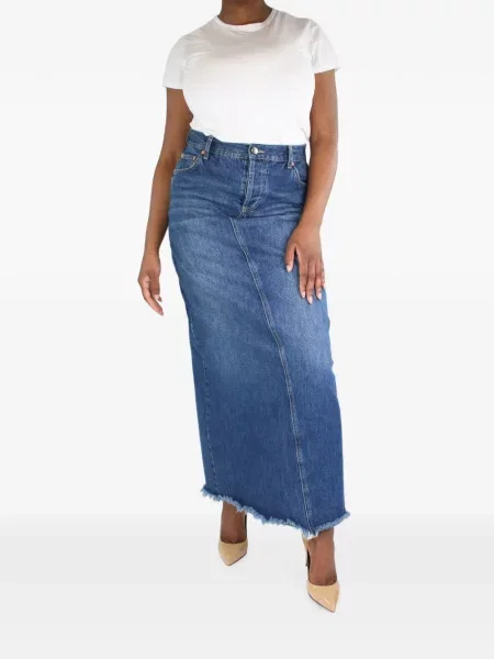 Fustă din denim Raey albastru