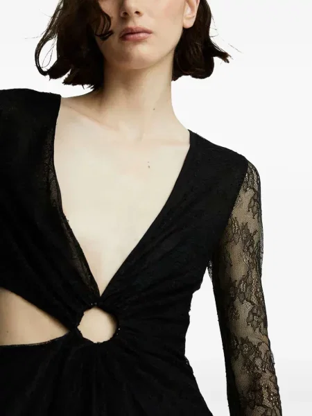 Rochie de seară Céleste din dantelă de costum negru