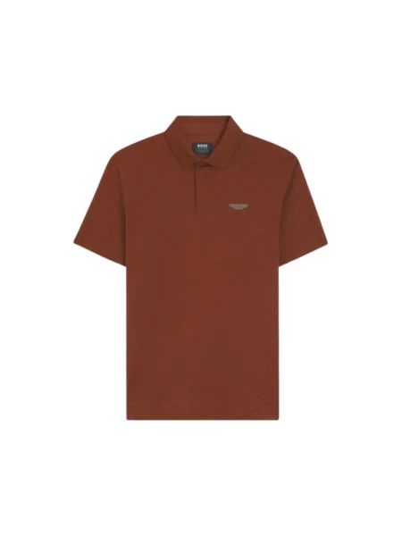 Koszulka polo Boss brązowa