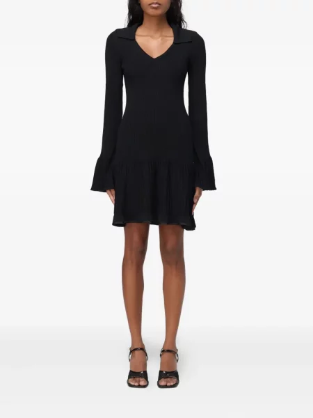 Odgovarati mini haljina Liu Jo s V-izrezom crna