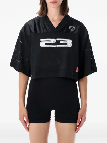 Decupat tricou Jordan plasă negru