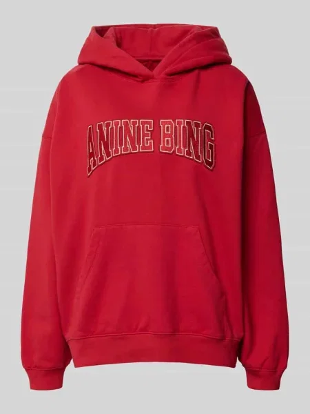 Bluza z kapturem o kroju oversized z czystej bawełny Anine Bing