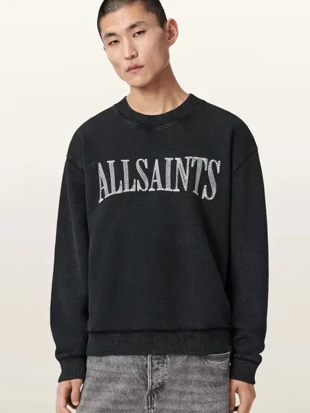 AllSaints mikina DASH černá