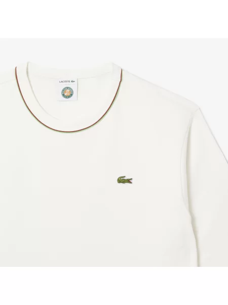 Lacoste T-Shirt Roland-Garros Edition Jersey biały