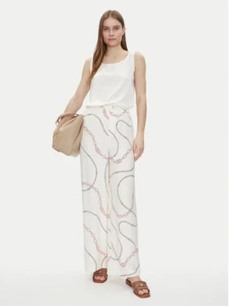 Tommy Hilfiger Kalhoty z materiálu Soft Viscose Woven Pants bílá