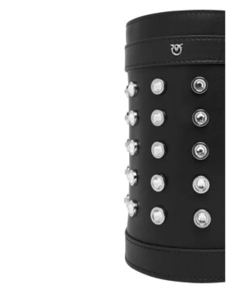 PINKO Kabelka Mini Bucket AI PLTT čierna