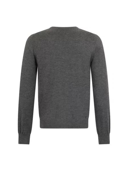 Sweter Malo z dekoltem w serek szary