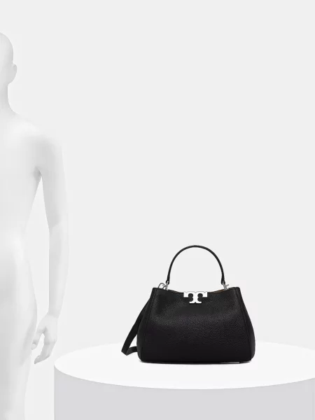 TORY BURCH Bőr bőrönd Eleanor fekete