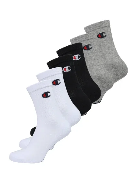 Champion Authentic Athletic Apparel Șosete / negru / gri amestecat / roșu alb