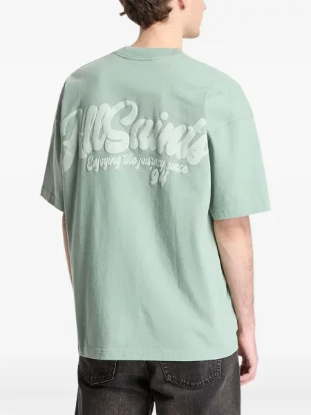 Tricou Allsaints cu imagine verde