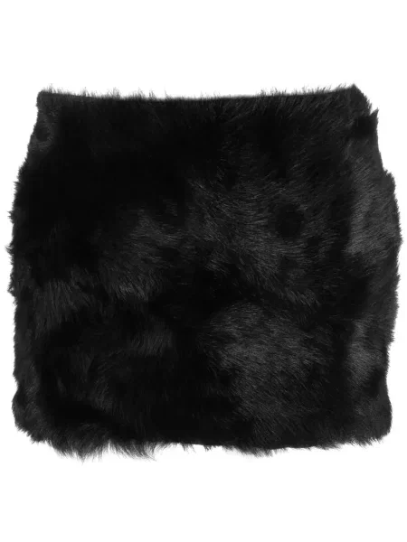 Spódnica skórzana David Koma czarna